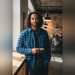 Marmot Blue Plaid Men's Shirt